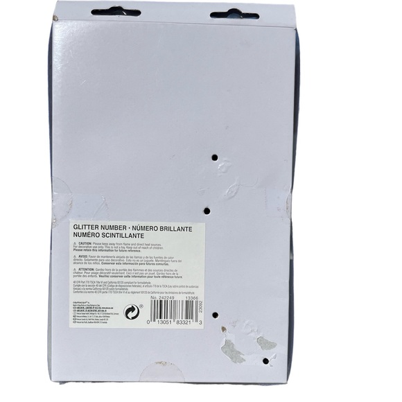 Block Number 5 Sparkling Gold. Tabletop or Hanging. Great for Photos Decoration - Picture 3 of 6